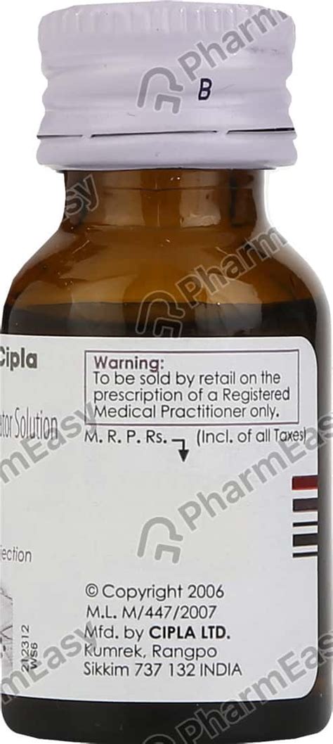 Buy Ipravent 250 MCG Respiratory Solution (15) Online at Flat 15% OFF ...