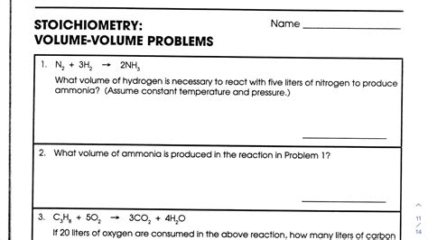 Image result for Stoichiometry Practice Problems Answer Key