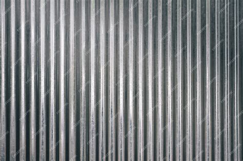 Corrugated galvanized sheet texture background with light from above ...