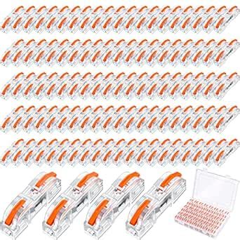 100 Pcs Wire Connectors 1 to 1 Inline Wire Connector Compact Splicing ...