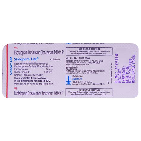 Stalopam Lite Tablet | Uses, Side Effects, Price | Apollo Pharmacy