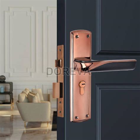 Rose Gold 60x85mm Double Door Mortise Lock Manufacturer, Supplier from ...