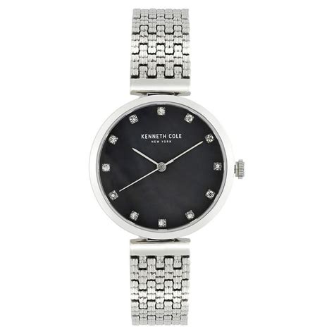 Buy Online Kenneth Cole Quartz Analog Black Dial Stainless Steel Strap ...