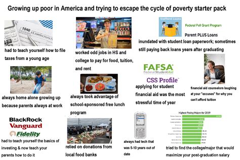 Growing up poor in America and trying to escape the cycle of poverty ...