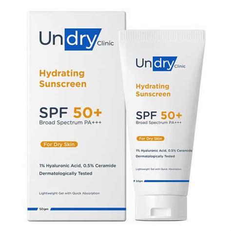 Buy UNDRY HYDRATING SUNSCREEN FOR DRY SKIN SPF 50 (50GM) LIGHTWEIGHT ...
