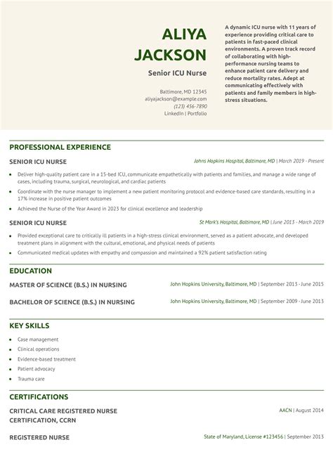 Best ICU Nurse Resume Examples and Templates for 2026 - ResumeBuilder.com