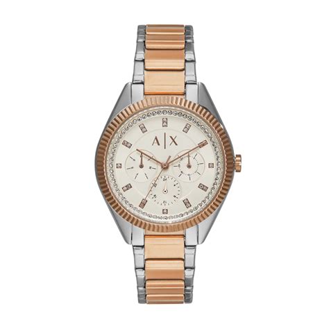 Armani Exchange Lady Giacomo White Dial Chronograph Watch for Women AX ...