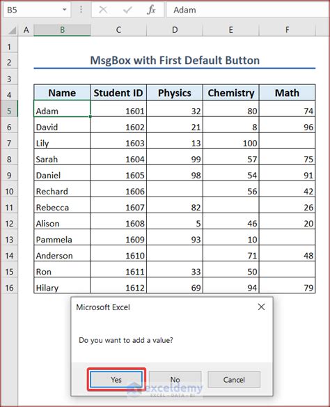 MsgBox Excel Avec If 的图像结果