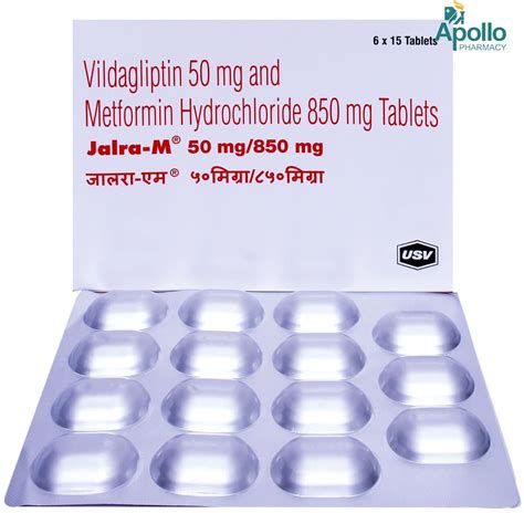 Jalra-M 50 mg/850 mg Tablet 15's Price, Uses, Side Effects, Composition ...