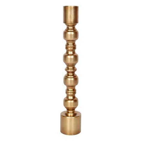Tracey Boyd Metallic Metal Taper Candle Holder, 15"