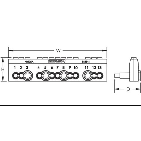Нейтральна шина nVent Eriflex NB 160A 14 виходів