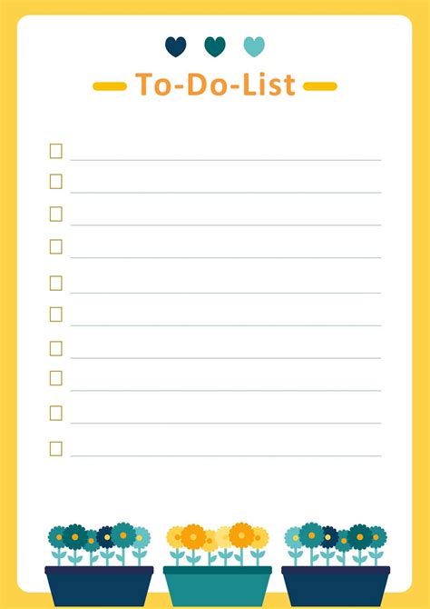 Printable To do list Template Pictures – Free download and print for you.