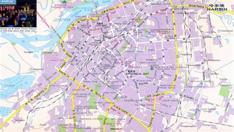 карты : Карта города Харбин (Harbin), провинция Хэйлунцзян ...