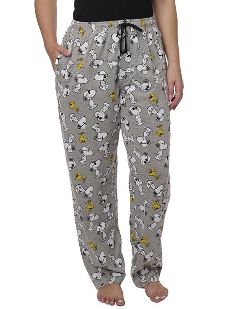Peanuts Women's Snoopy Pajama Pants Woodstock Lounge Wear Comfortable ...