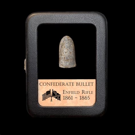 Original Confederate Bullet - Civil War - Enfield Rifle - With Display ...