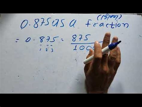 0.875 as a Fraction (simplified form) | Hindi - YouTube