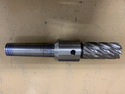 Image result for Using Annular Cutter On Lathe