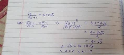 decimals Q Simplify 2√√3-√√5 2√√2+3√3 the values of a and b in each ...
