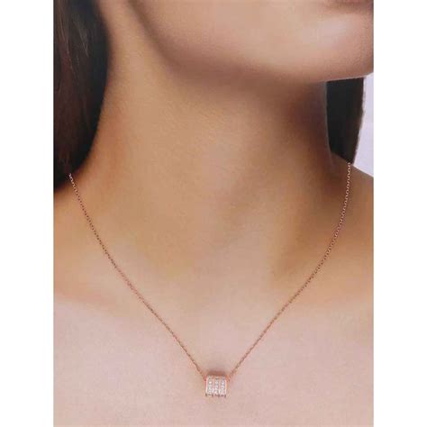 Buy Kai Jewel 92.5 Sterling Silver- Rose Gold Zircon Studded Circular ...