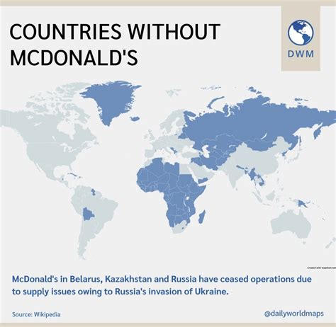 Countries without McDonald's: : r/MapPorn