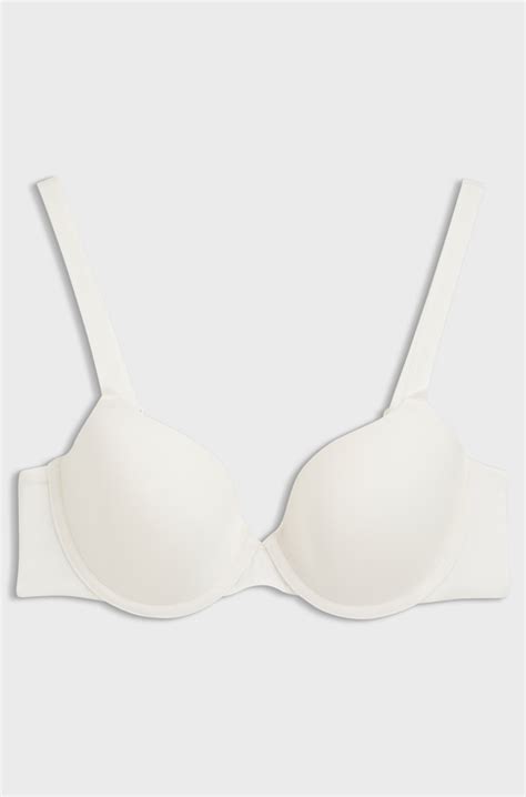 BOSS - Stretch-jersey underwire bra with logo straps - White