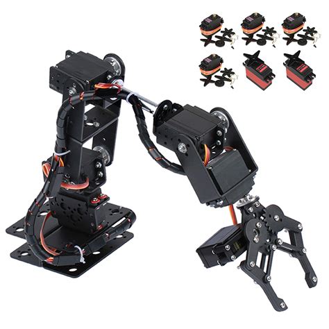 Buy LYY Metal Alloy 6DOF Robotic Arm Kit for Arduino, 6Axis Robot Arm ...