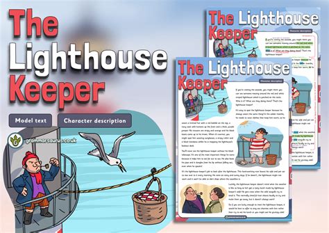 Year 2 Model Text - Character description - The Lighthouse Keeper ( gbsct P2 , Grade 1& First ...