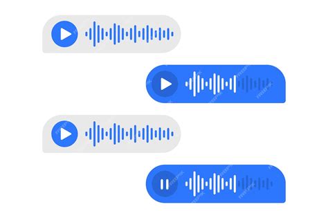 Premium Vector | Voice and audio messages voice messaging ...