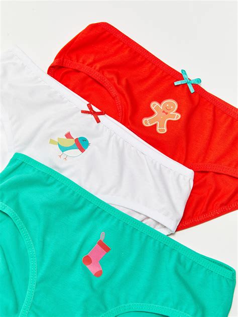 New Year Themed Cotton Girl Panties 3-Pack -W2BL80Z4-HBH - W2BL80Z4-HBH ...