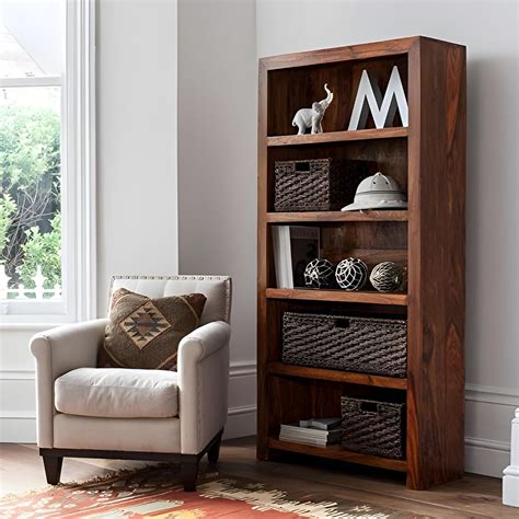 HARSHITA FURNITURES Solid Sheesham Wood Book Shelf for Home & Office ...