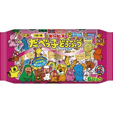 ギンビス たべっ子どうぶつバター味 23g 6パック 231137 クッキー・ビスケット 1パックの通販｜カウネット