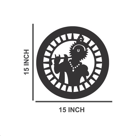 Aileron God Krishna Wooden Wall Decor CNC Cut wooden wall art for Home ...