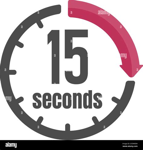 Clock , timer (time passage) icon / 15 seconds Stock Vector Image & Art ...