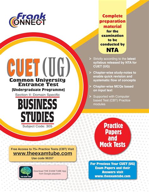 Frank Connect CUET UG Business Studies Book 2024 Complete Preparation ...
