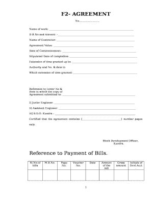 F2- AGREEMENT - Fill and Sign Printable Template Online
