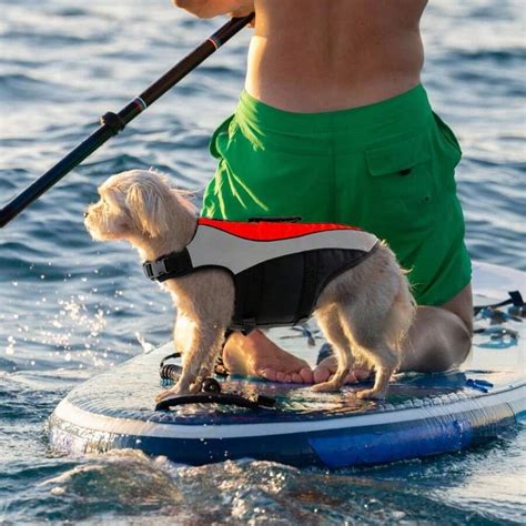 Dog Life Jacket Adjustable Dog Float Coat High Flotation AntiDrowning ...