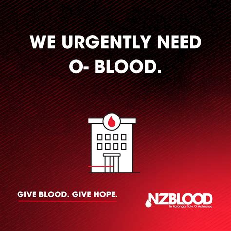 New Zealand Blood Service on LinkedIn: We urgently need O- blood. This is the universal blood ...