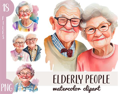 Helping Elderly People Clipart