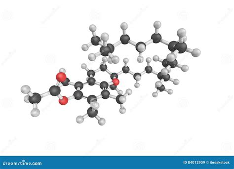 Struktur 3d Von Tocopheryl-Azetat, Alias Vitamin E Von Acet Stock Abbildung - Illustration von ...
