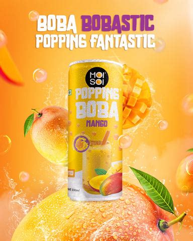 Popping Boba Mango Flavour 330ml | Moi Soi