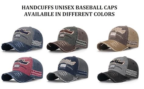 Handcuffs Unisex Denim Caps Baseball Cap for Men and Women (Blue ...