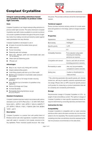 Construction Chemical - Fosroc Conplast Crystalline Wholesale Trader ...