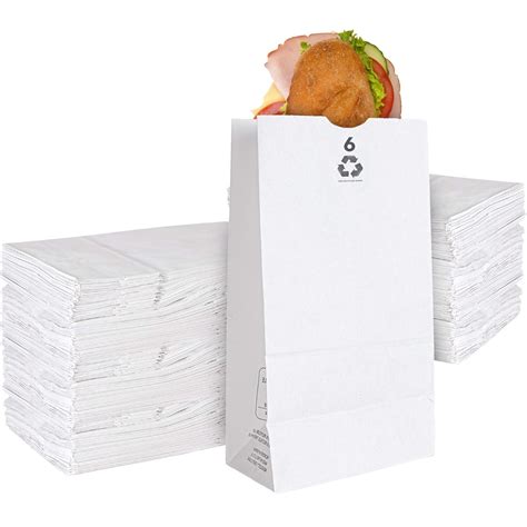 Amazon.com: Stock Your Home 6 Lb White Paper Bags (200 Count) - Eco ...