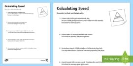 Calculating Speed Worksheet | KS3 Physics | Beyond Secondary