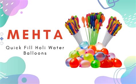 MEHTA 111 Quick Fill Holi Water Balloons Water Filler and Tier for Holi ...