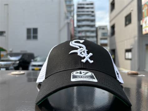 ‘47 キャップ ’47 エムブイピー White Sox Branson ‘47 MVP Black x White Mesh ...