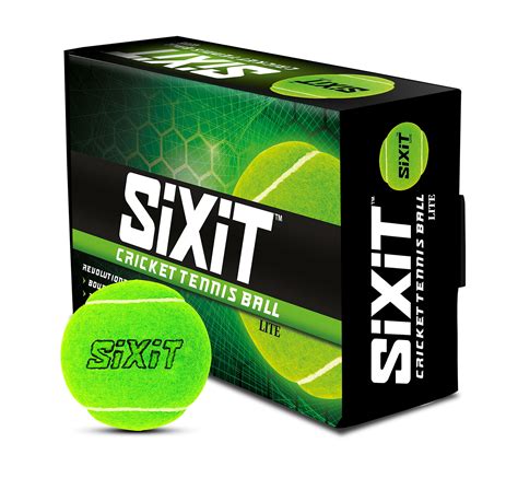 Sixit Lite Cricket Tennis Ball - Pack of 6, Green, Standard Size ...