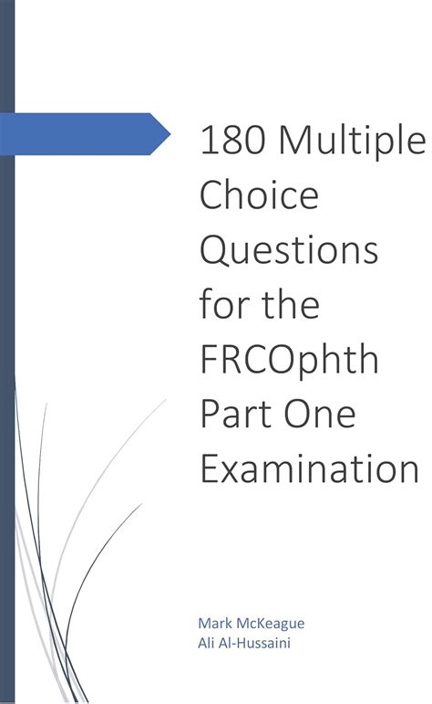 Buy Multiple Choice Questions for the FRCOphth Part One Examination ...
