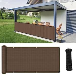 Sgran 3 x 16.4 FT Brown Balcony Privacy Screen Fence, Windscreen ...