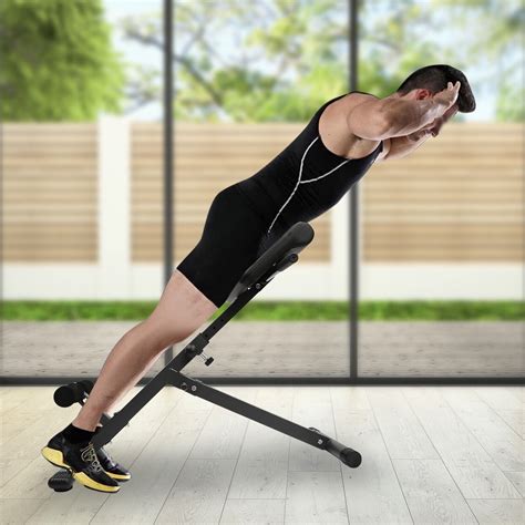Roman Chair Back Extension Machine - Lower Back Hyperextension Bench ...